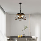 Lampadari da fattoria dimmerabili a 4 luci per sala da pranzo senza lampadina