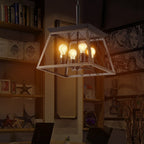 Lampadari da fattoria dimmerabili a 4 luci per sala da pranzo senza lampadina