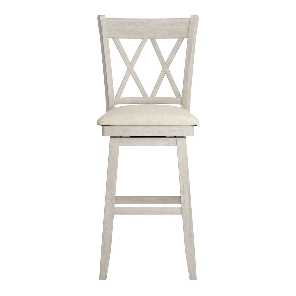 Sgabello da bar girevole in legno con schienale a doppia X Eleanor di iNSPIRE Q Classic