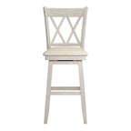 Sgabello da bar girevole in legno con schienale a doppia X Eleanor di iNSPIRE Q Classic