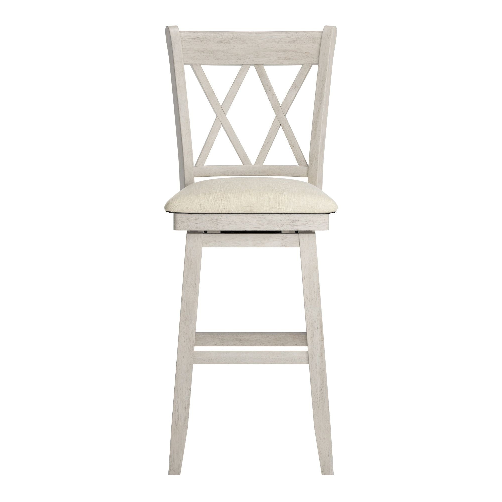 Sgabello da bar girevole in legno con schienale a doppia X Eleanor di iNSPIRE Q Classic