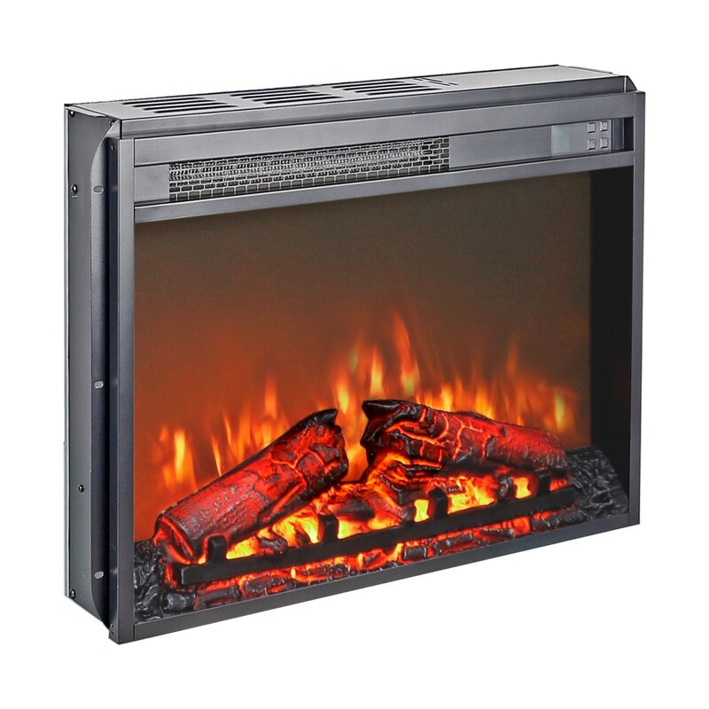 Inserto per camino elettrico con riscaldamento regolabile, luminosità, timer e protezione da surriscaldamento, 1400 W, certificato CSA