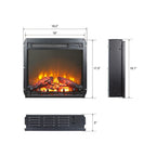 Inserto per camino elettrico con riscaldamento regolabile, luminosità, timer e protezione da surriscaldamento, 1400 W, certificato CSA