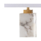 Lampada da tavolo a LED Eloise 27.5 Alabaster, bianco/foglia oro di JONATHAN Y