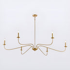 Lampadario minimalista francese classico a 6 luci con illuminazione a candela