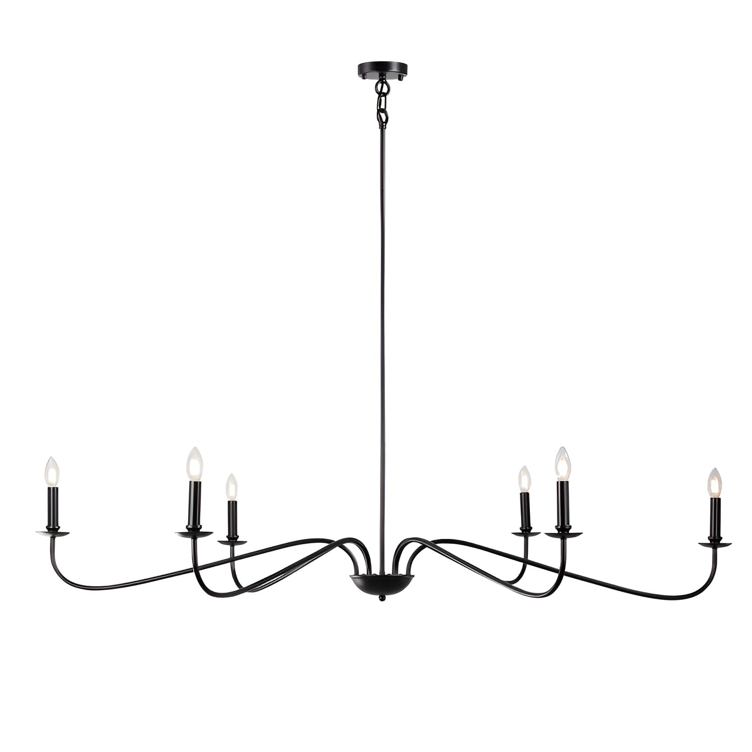 Lampadario minimalista francese classico a 6 luci con illuminazione a candela