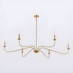 Lampadario minimalista francese classico a 6 luci con illuminazione a candela