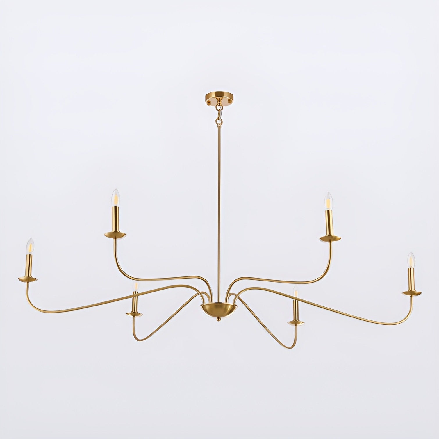 Lampadario minimalista francese classico a 6 luci con illuminazione a candela
