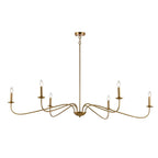 Lampadario minimalista francese classico a 6 luci con illuminazione a candela