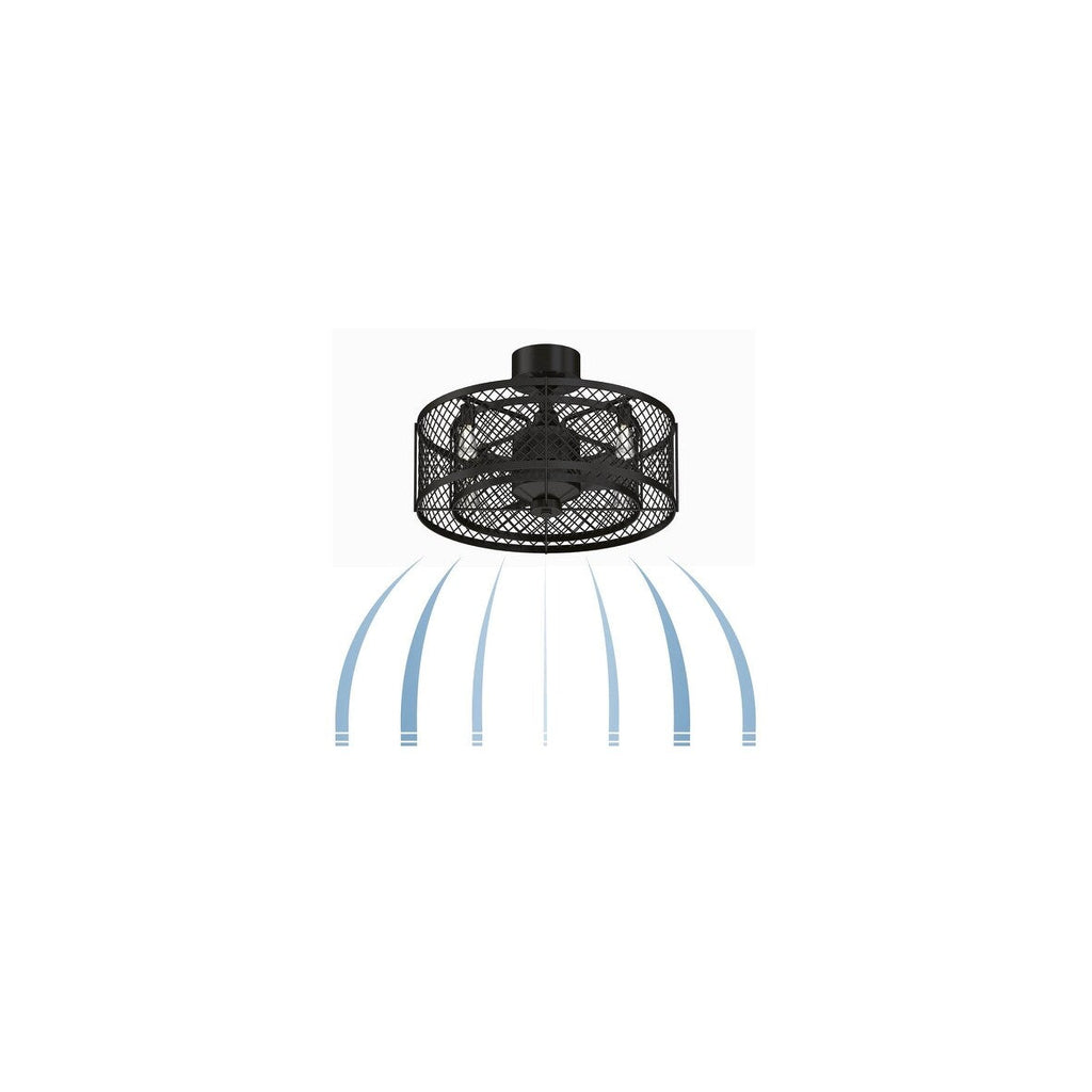 Ventilatore da soffitto a 4 luci in bronzo anticato Vintere della collezione Fanimation Studio