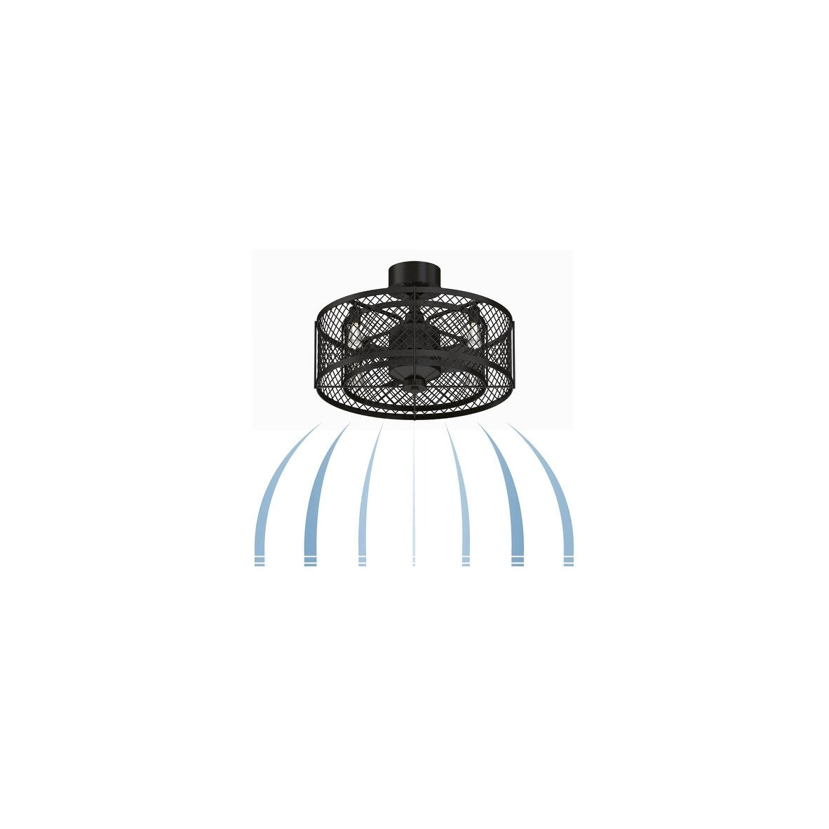 Ventilatore da soffitto a 4 luci in bronzo anticato Vintere della collezione Fanimation Studio