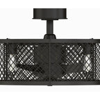 Ventilatore da soffitto a 4 luci in bronzo anticato Vintere della collezione Fanimation Studio