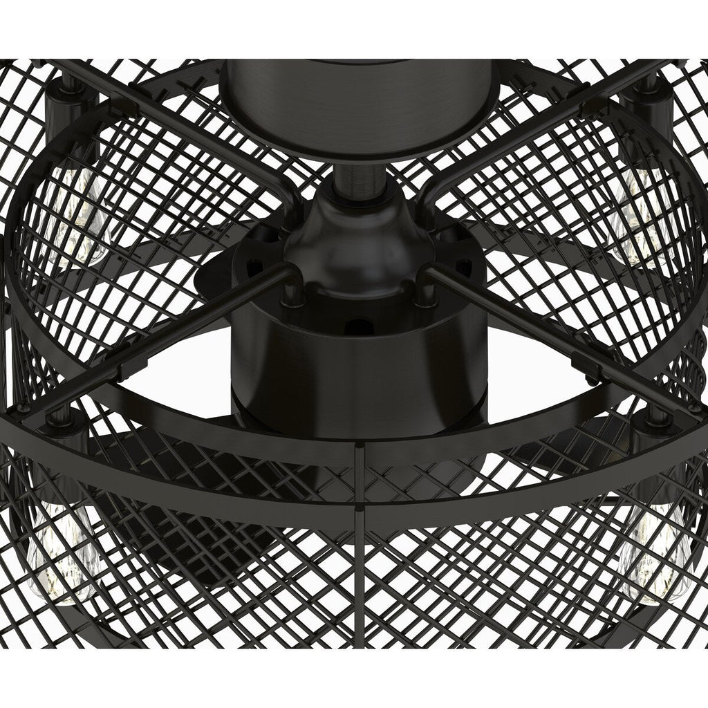 Ventilatore da soffitto a 4 luci in bronzo anticato Vintere della collezione Fanimation Studio