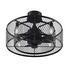 Ventilatore da soffitto a 4 luci in bronzo anticato Vintere della collezione Fanimation Studio