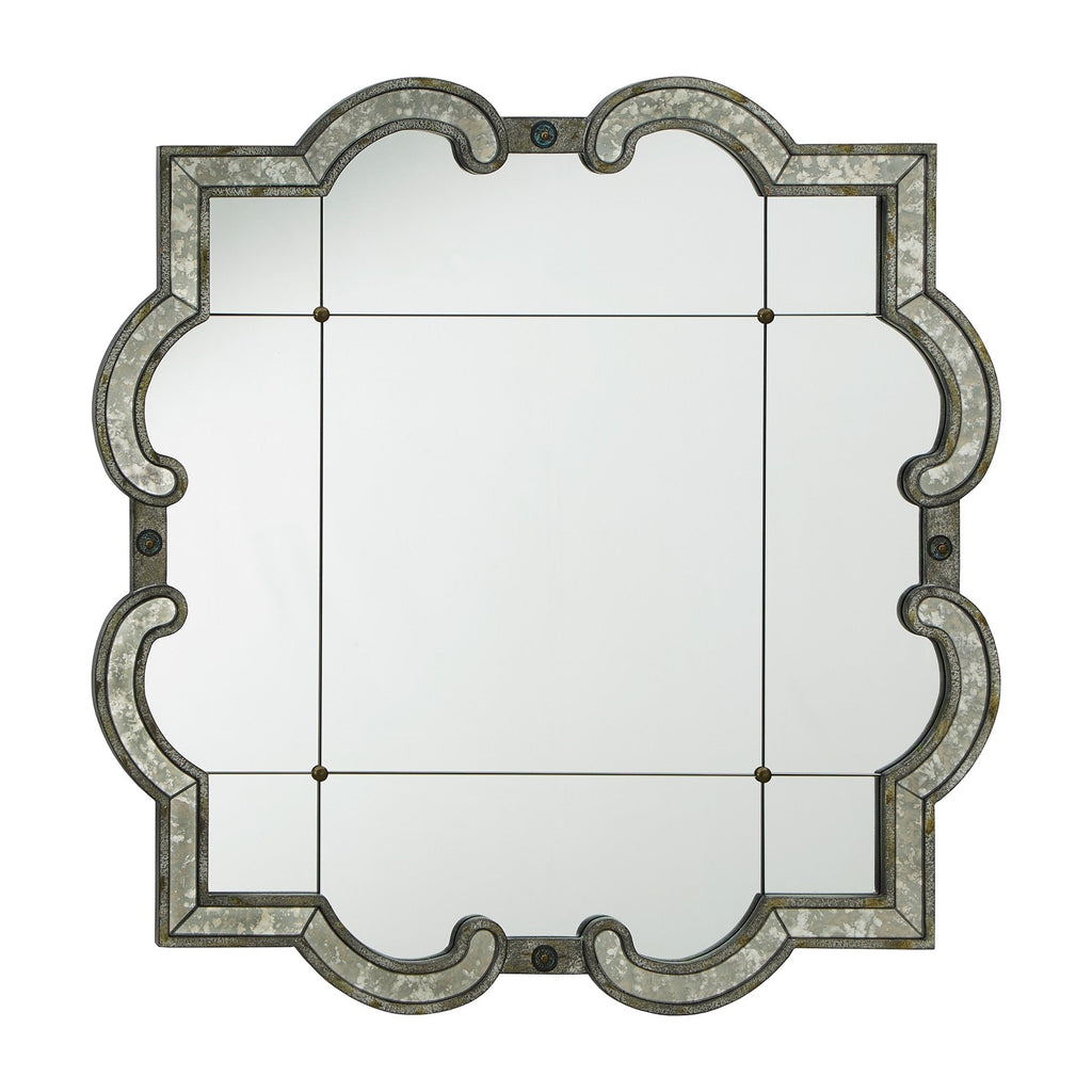 Specchio da parete Fantina con pannelli in argento antico di iNSPIRE Q Classic