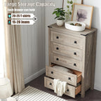 Cassettiera alta in legno da 48 cassetti, stile fattoria, per camera da letto