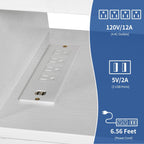 Mobile TV stile fattoria per TV fino a 65 pollici con ante e ripiani aperti, console multimediale, presa di corrente