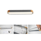 Lampada da incasso a LED ovale lunga dimmerabile Farmhouse Wood - 37 3000k/6000k