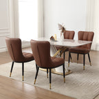 Set di 2/4 sedie da pranzo imbottite in similpelle