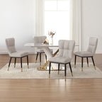 Set di 2/4 sedie da pranzo imbottite in similpelle