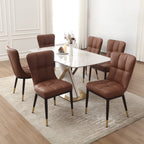 Set di 2/4 sedie da pranzo imbottite in similpelle