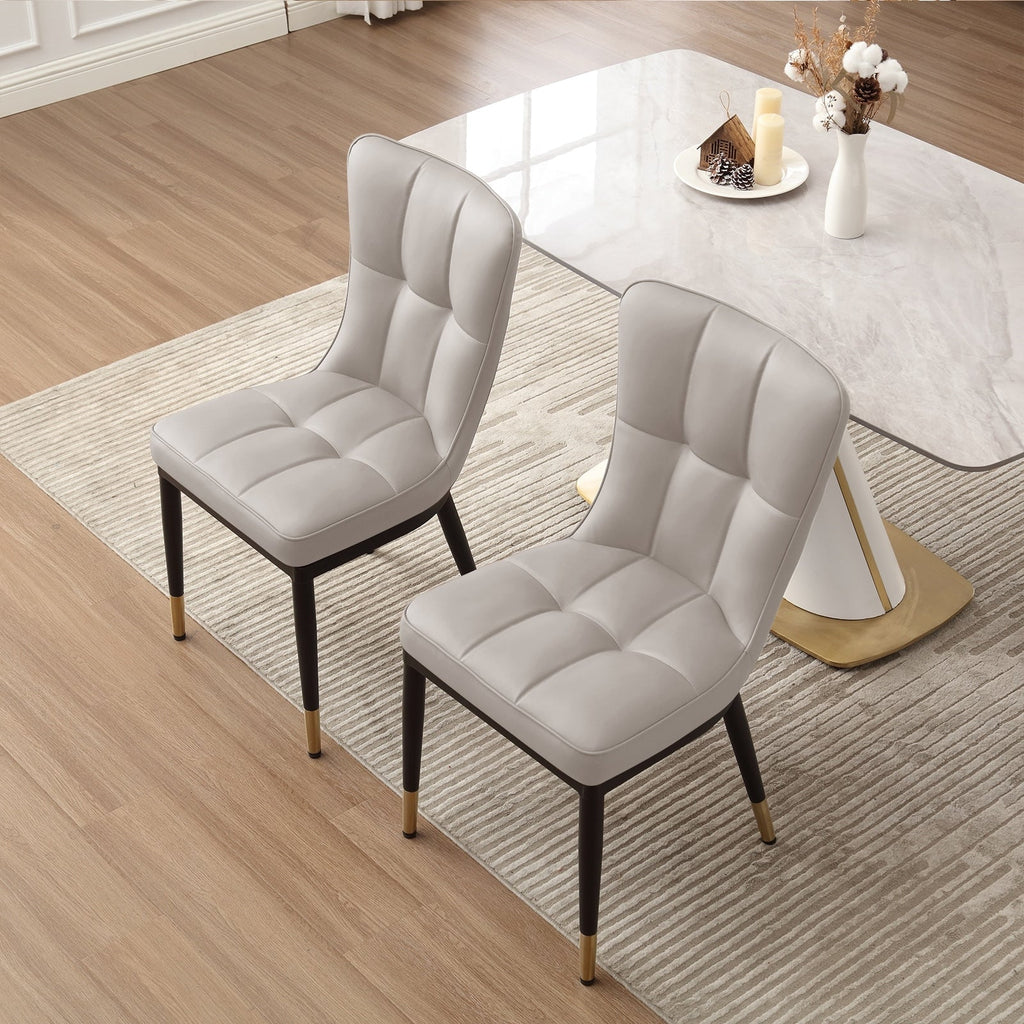 Set di 2/4 sedie da pranzo imbottite in similpelle