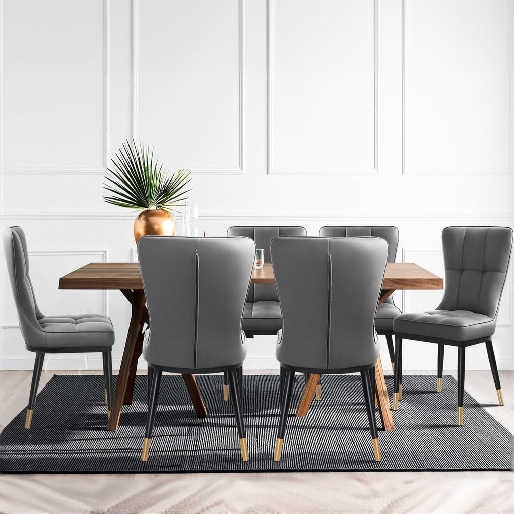 Set di 2/4 sedie da pranzo imbottite in similpelle