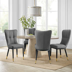 Set di 2/4 sedie da pranzo imbottite in similpelle