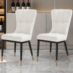 Set di 2/4 sedie da pranzo imbottite in similpelle