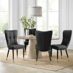 Set di 2/4 sedie da pranzo imbottite in similpelle