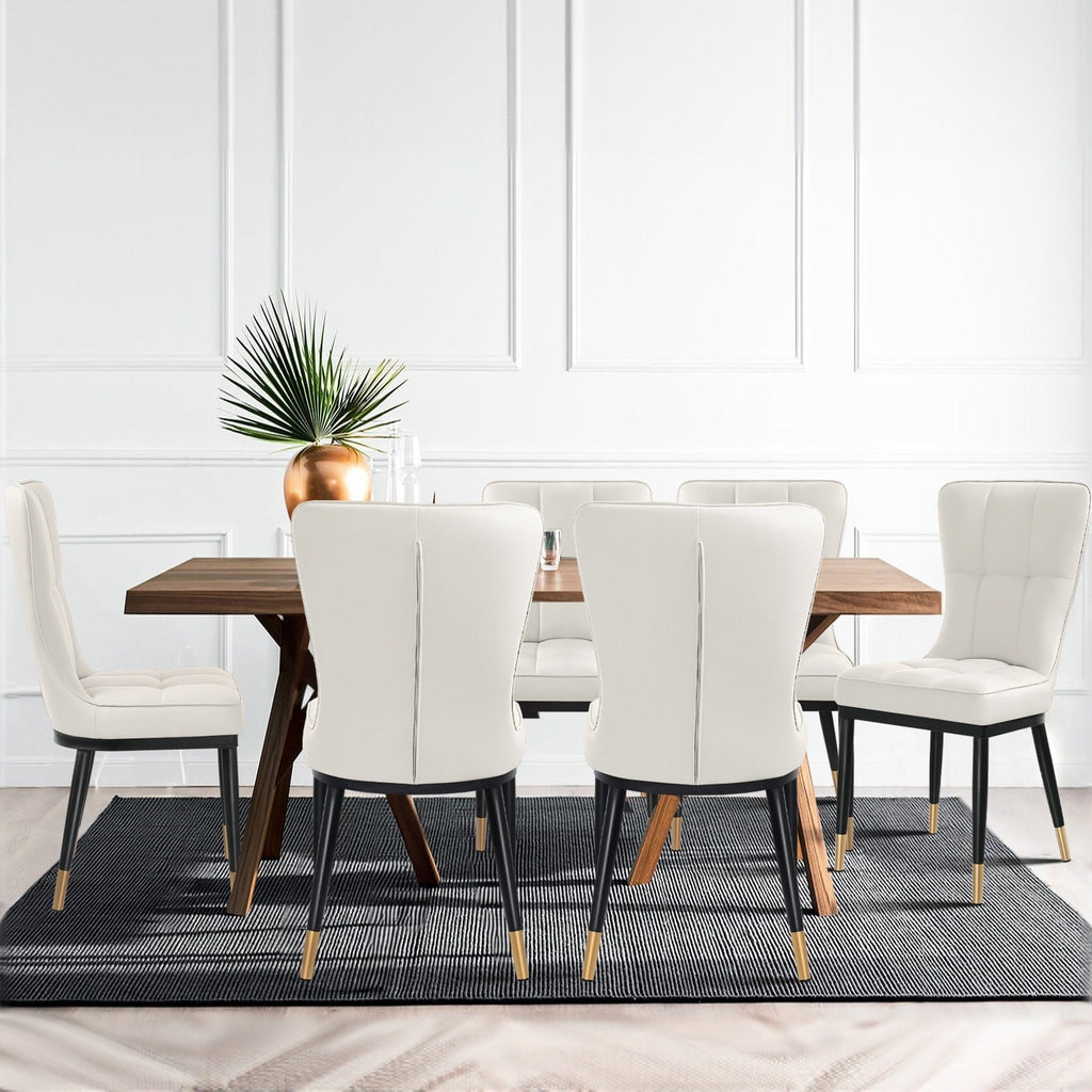 Set di 2/4 sedie da pranzo imbottite in similpelle