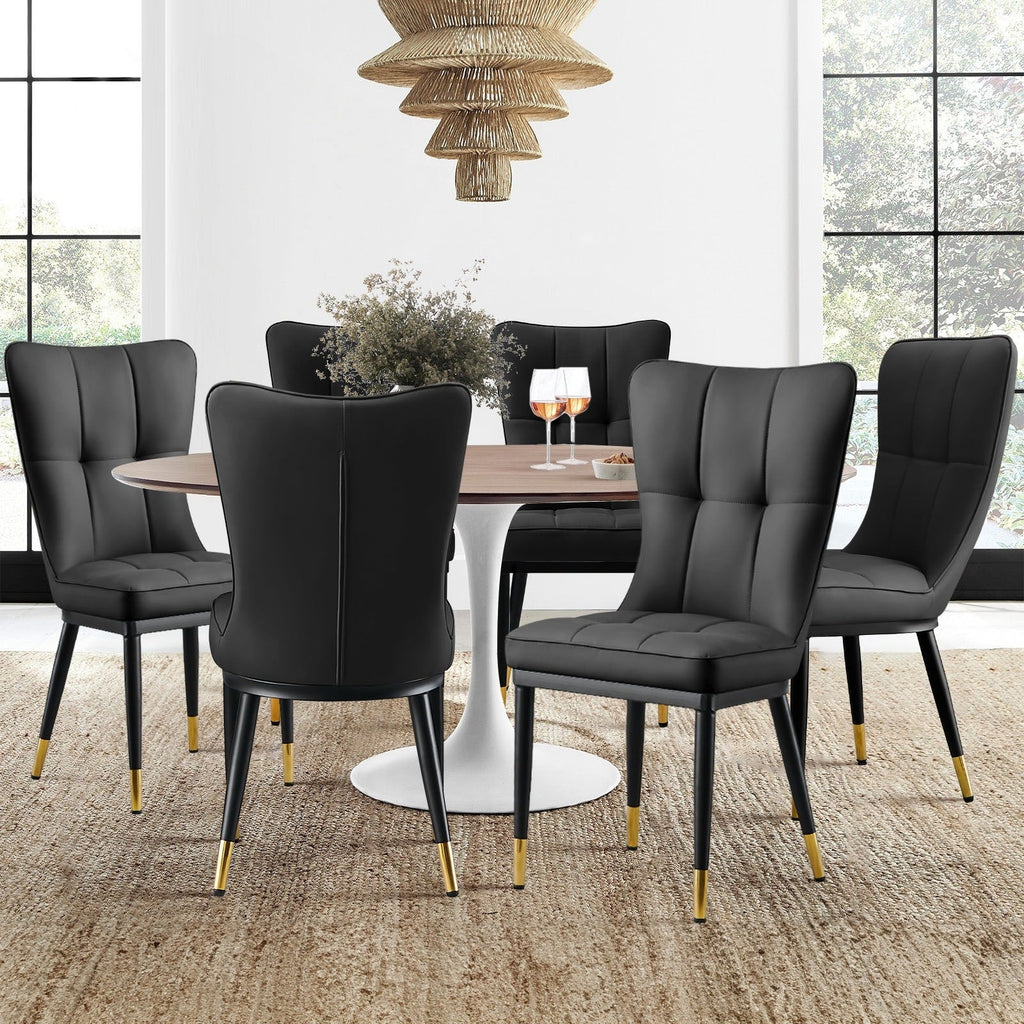 Set di 2/4 sedie da pranzo imbottite in similpelle
