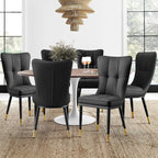 Set di 2/4 sedie da pranzo imbottite in similpelle