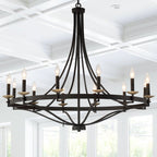 Lampadario Fidenza a 12 luci in stile Impero moderno in stile fattoria con UL - D40'' * H135''