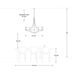 Lampadario Fidenza a 12 luci in stile Impero moderno in stile fattoria con UL - D40'' * H135''