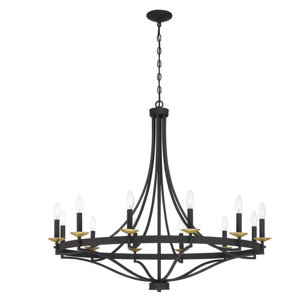 Lampadario Fidenza a 12 luci in stile Impero moderno in stile fattoria con UL - D40'' * H135''