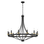 Lampadario Fidenza a 12 luci in stile Impero moderno in stile fattoria con UL - D40'' * H135''