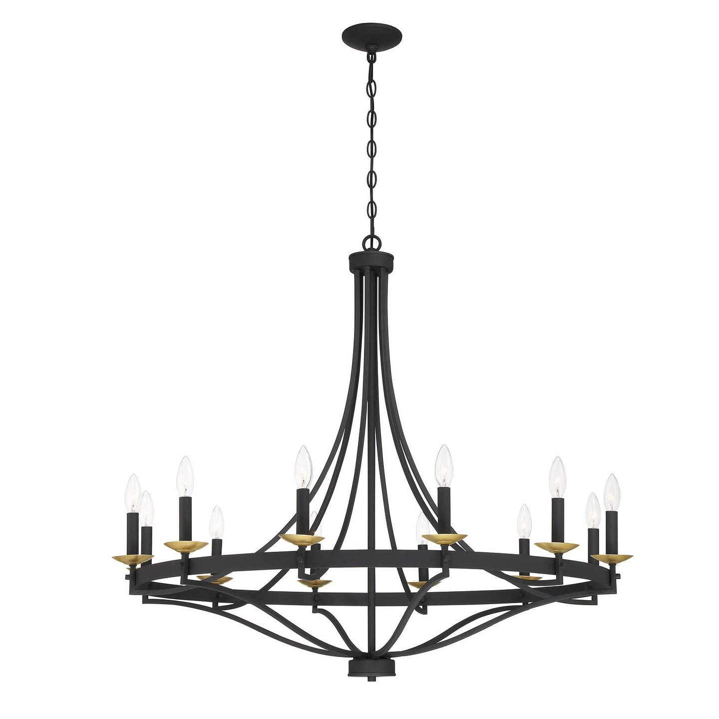 Lampadario Fidenza a 12 luci in stile Impero moderno in stile fattoria con UL - D40'' * H135''
