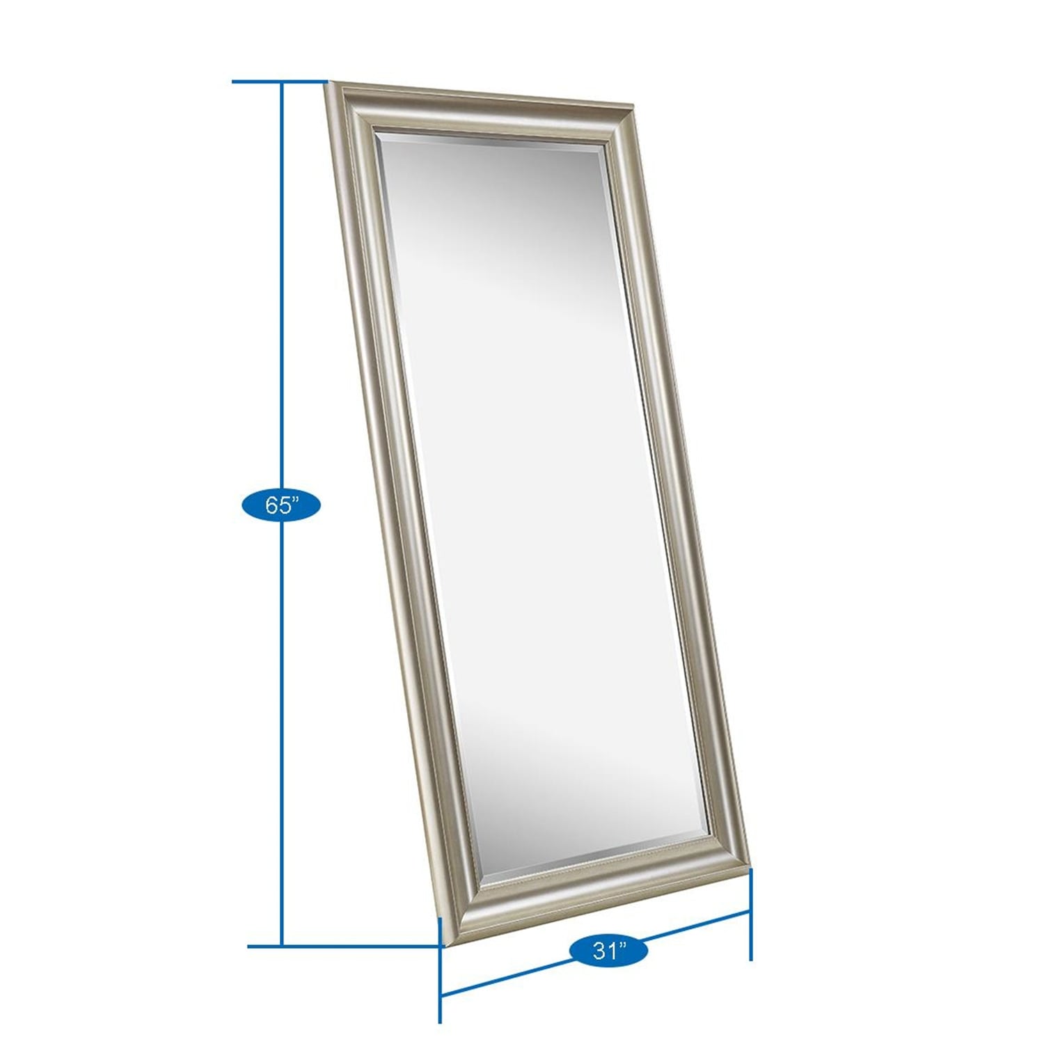 Specchio da terra a figura intera con cornice - Grande specchio rettangolare da terra, specchio a figura intera per camera da letto e spogliatoio