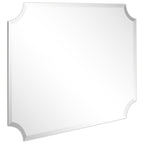 Specchio da parete rettangolare senza cornice, smussato, per bagno, toeletta, camera da letto, con 1 bordo smussato - Trasparente