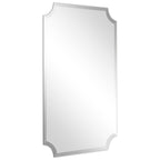 Specchio da parete rettangolare senza cornice, smussato, per bagno, toeletta, camera da letto, con 1 bordo smussato - Trasparente