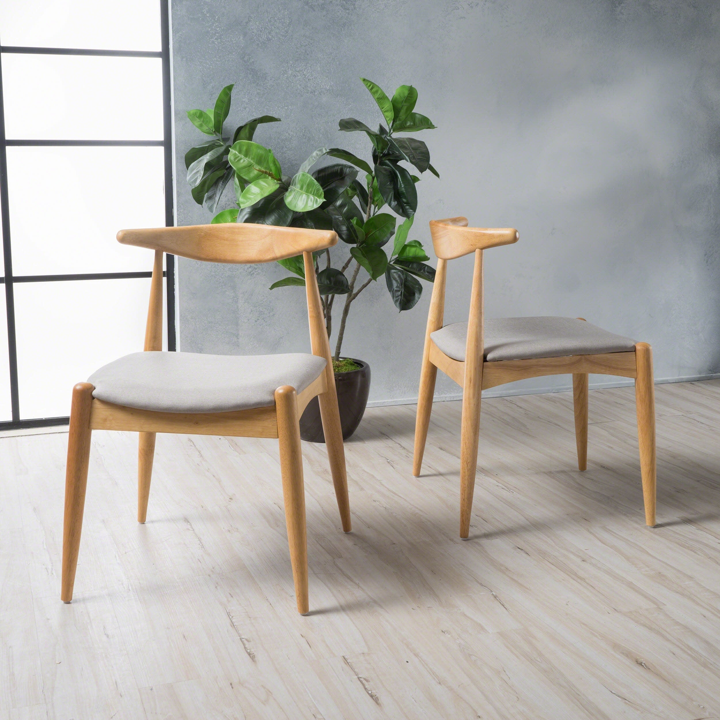 Sedie da pranzo Francie Mid-Century Modern (set di 2) di Christopher Knight Home - 20,50 L x 20,25 L x 29,75 A