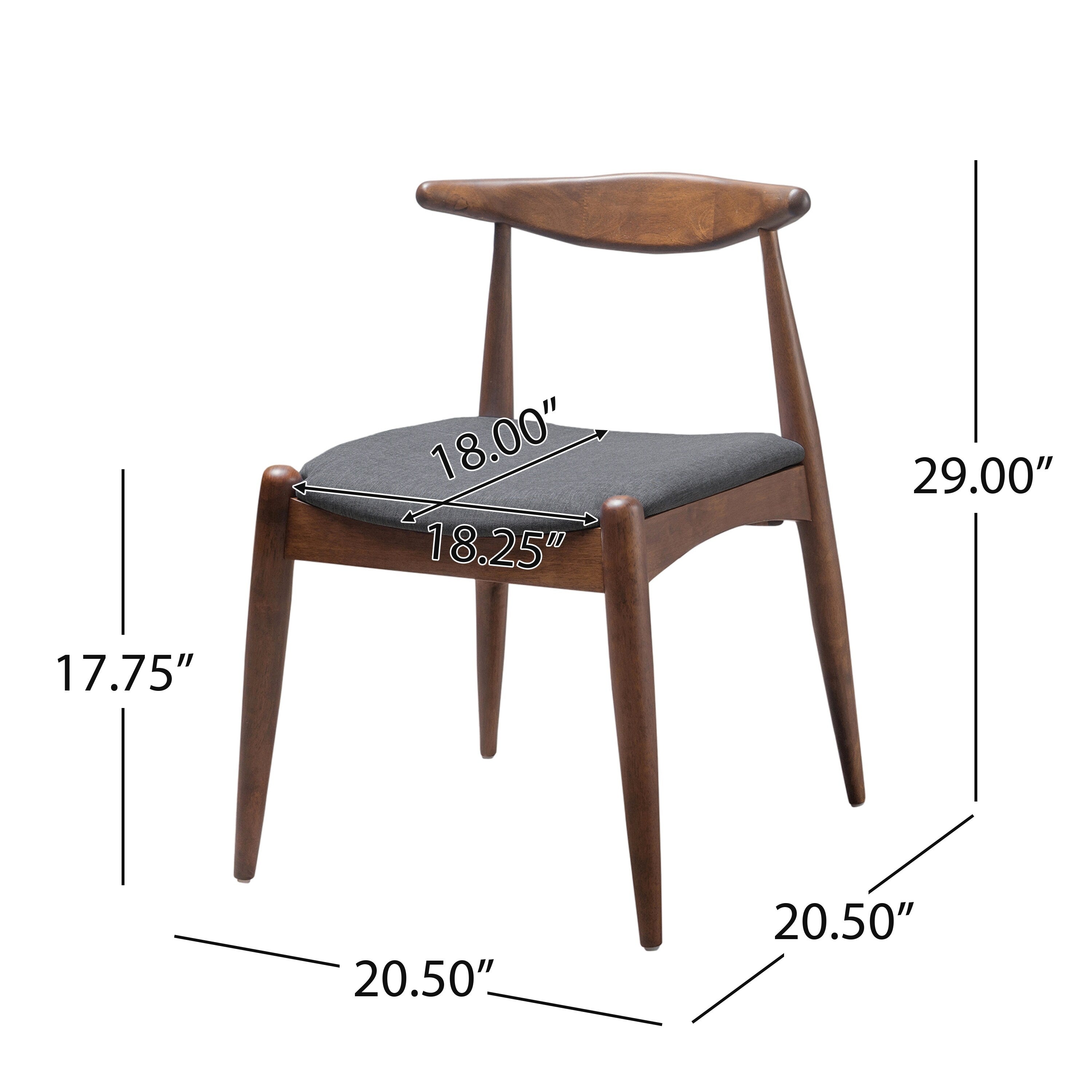 Sedie da pranzo Francie Mid-Century Modern (set di 2) di Christopher Knight Home - 20,50 L x 20,25 L x 29,75 A