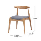 Sedie da pranzo Francie Mid-Century Modern (set di 2) di Christopher Knight Home - 20,50 L x 20,25 L x 29,75 A