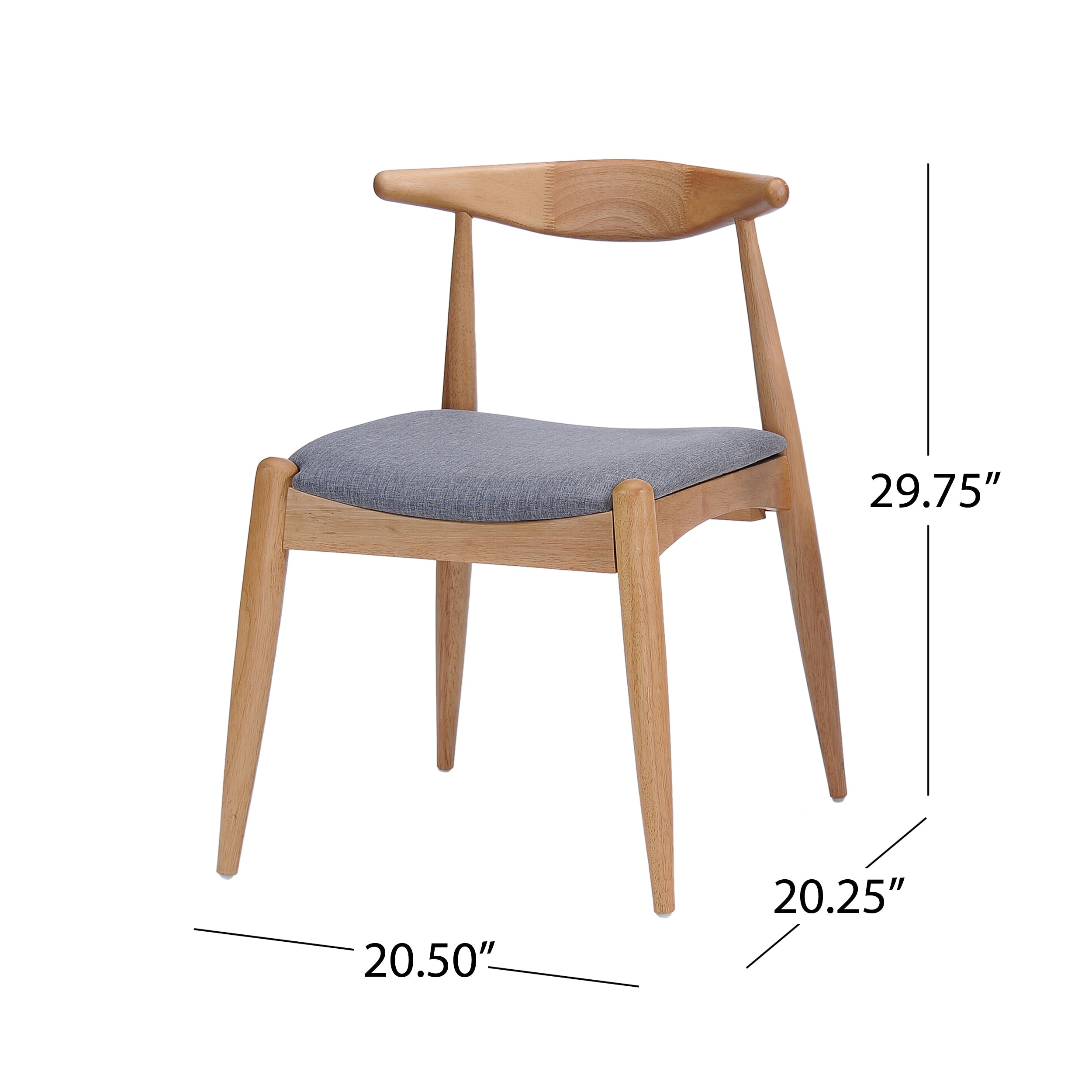Sedie da pranzo Francie Mid-Century Modern (set di 2) di Christopher Knight Home - 20,50 L x 20,25 L x 29,75 A