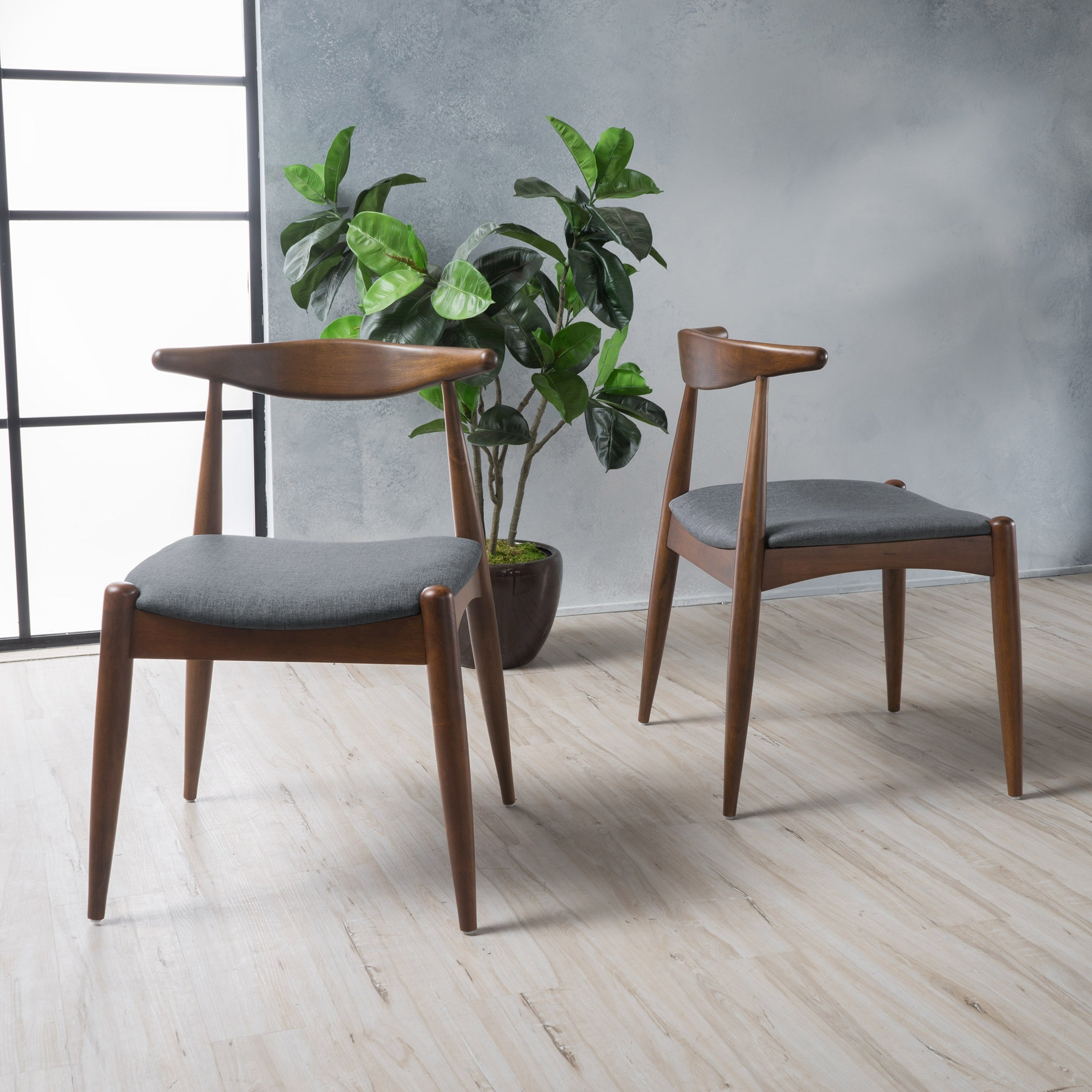 Sedie da pranzo Francie Mid-Century Modern (set di 2) di Christopher Knight Home - 20,50 L x 20,25 L x 29,75 A