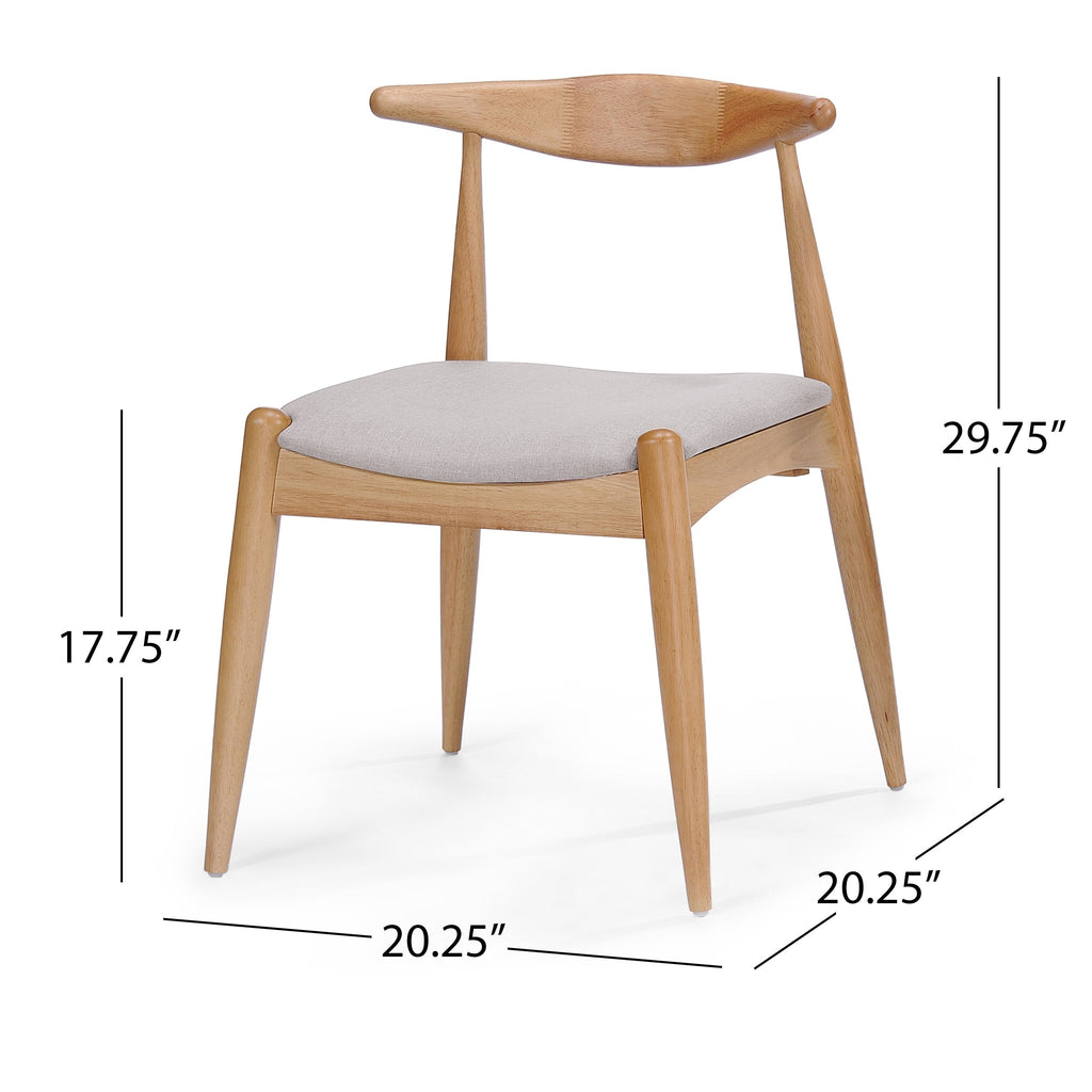 Sedie da pranzo Francie Mid-Century Modern (set di 2) di Christopher Knight Home - 20,50 L x 20,25 L x 29,75 A