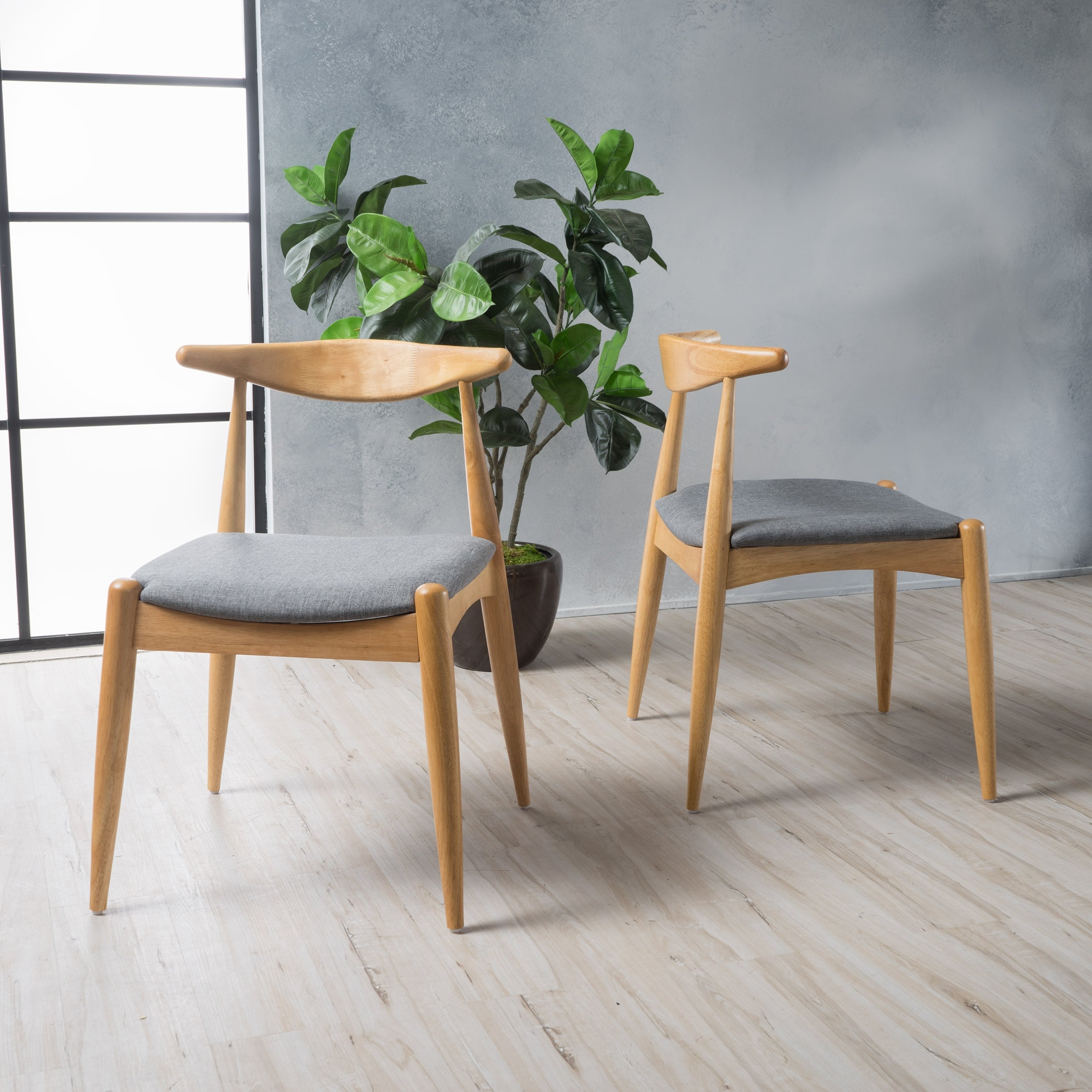 Sedie da pranzo Francie Mid-Century Modern (set di 2) di Christopher Knight Home - 20,50 L x 20,25 L x 29,75 A