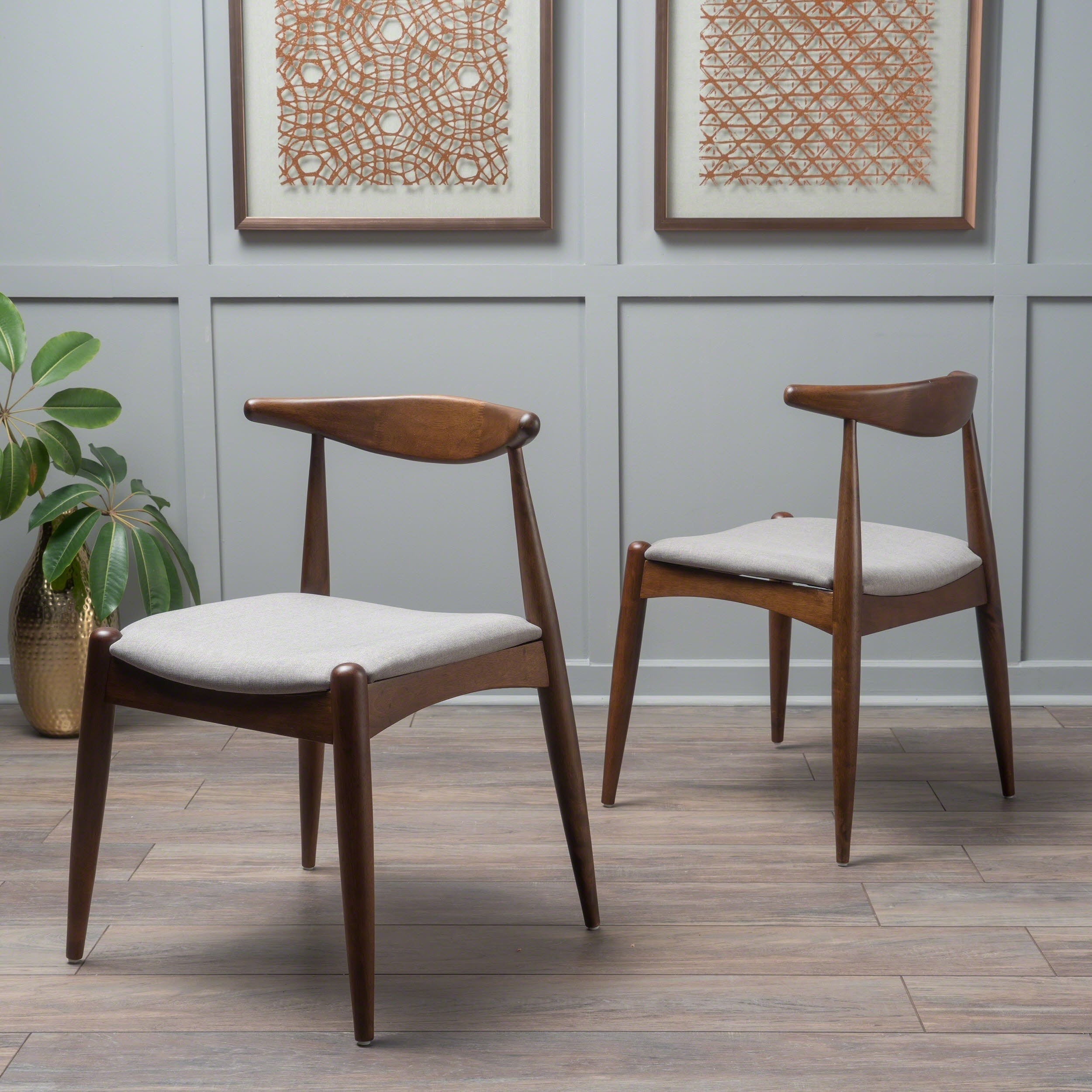 Sedie da pranzo Francie Mid-Century Modern (set di 2) di Christopher Knight Home - 20,50 L x 20,25 L x 29,75 A