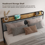 Letto matrimoniale/matrimoniale/queen size/king size con struttura in metallo e testiera imbottita con contenitore